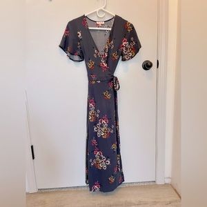 Floral wrap dress